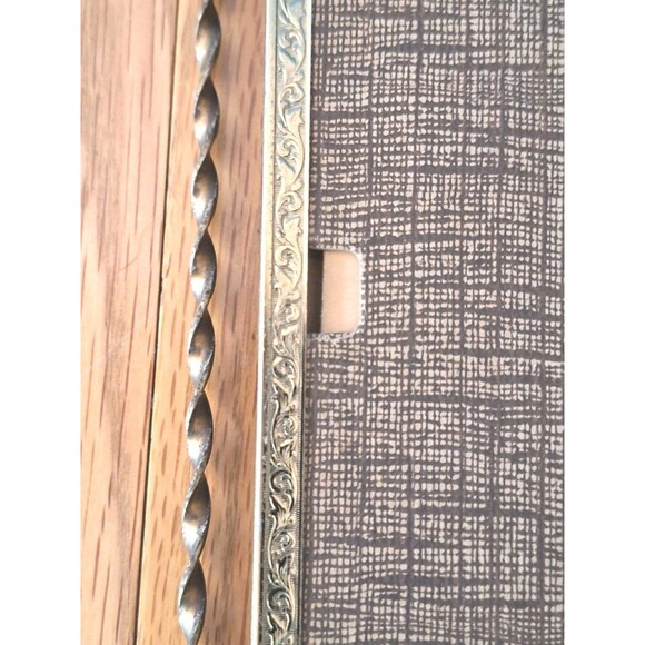 Vtg Jesus 1941© Sallman 8x10 Print w Glass 1950s Goldtone Twisted Steel Frame - Picture 7 of 11